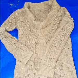 Vintage Diesel Alpaca Wool Cable Knit Sweater XS Rare Deadstock Fisherman Cream